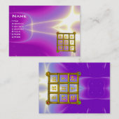 MAGIC SQUARE 33, Roze, Violet Paars Visitekaartje (Voorkant / Achterkant)