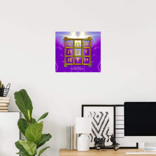 MAGIC SQUARE 33, Violet Paars Poster (Thuiskantoor)