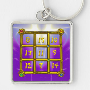 MAGIC SQUARE 33, Violet Paars Sleutelhanger