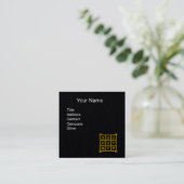 MAGIC SQUARE 33, zwart papier Vierkante Visitekaartje (Staand voorkant)