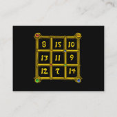 MAGIC SQUARE 33, zwart Visitekaartje (Achterkant)