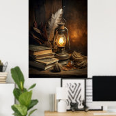 Magic Study Wall Art -  kaarslicht magie Poster (Thuiskantoor)