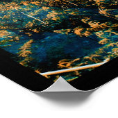 Magic Sunset Bridge Blue_oranje Poster (Hoek)