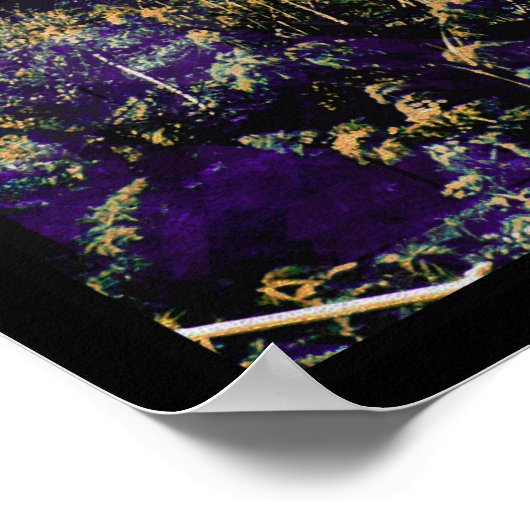 Magic Sunset Bridge paars_zalm Poster (Hoek)