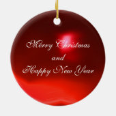 MAGIC SWIRLS FOTO TEMPLATE, Red Ruby Keramisch Ornament (Achterkant)