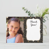 Magic thema foto verjaardag dank u kaart (Staand voorkant)