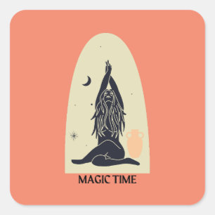Magic Time Sticker(s) Vierkante Sticker