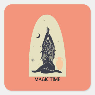 Magic Time Sticker(s) Vierkante Sticker