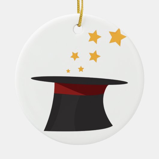 Magic Top Hat Keramisch Ornament (Voorkant)