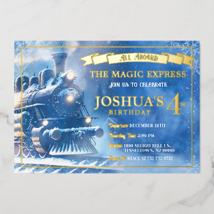 Magic Train Invitation Anniversaire