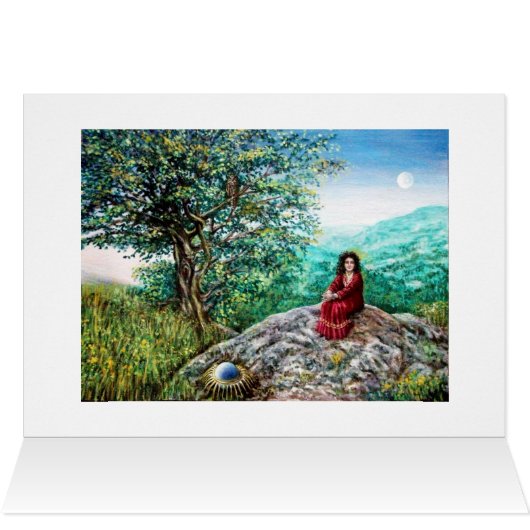 MAGIC TREE / Dawn in Green Wood and Lady in Red (Binnen Horizontaal (Boven))