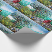 MAGIC TREE / Dawn in Green Wood and Lady in Red Cadeaupapier (Hoek)