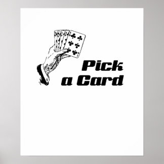 Magic Trick Pick A Kaart Slight of Hand Poster