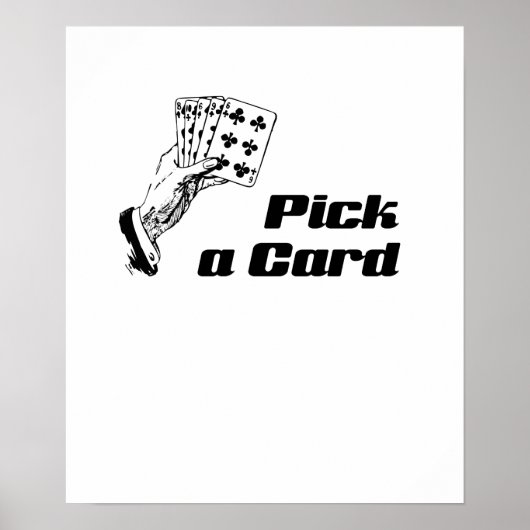 Magic Trick Pick A Kaart Slight of Hand Poster (Voorkant)