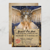 Magic Uil Mail Letter voor een Wizard Verjaardag Kaart (Voorkant / Achterkant)