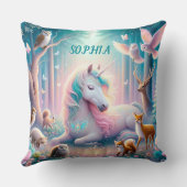 Magic Unicorn, kwekerij Baby / Kinder aangepaste n Kussen (Achterkant)