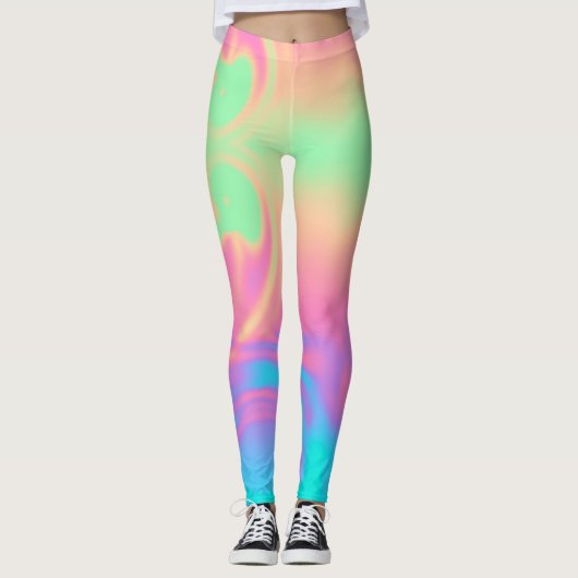 Magic Unicorn Pink Blue Leggings (Devant)