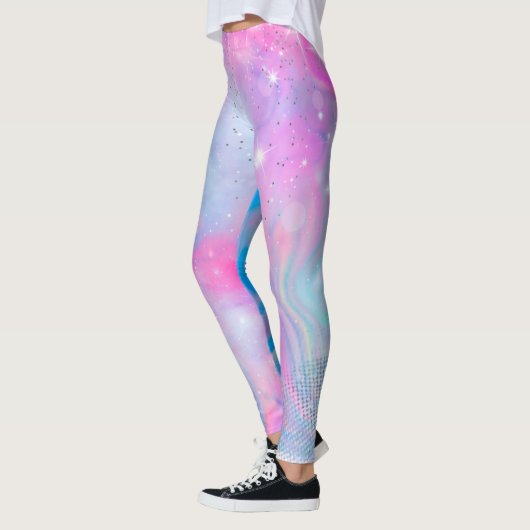 Magic Unicorn Pink Blue Leggings (Gauche)