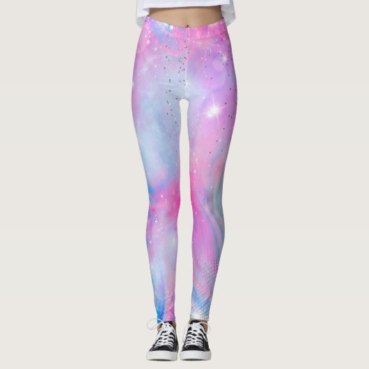 Magic Unicorn Pink Blue Leggings (Devant)