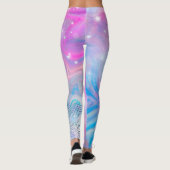 Magic Unicorn Pink Blue Leggings (Dos)