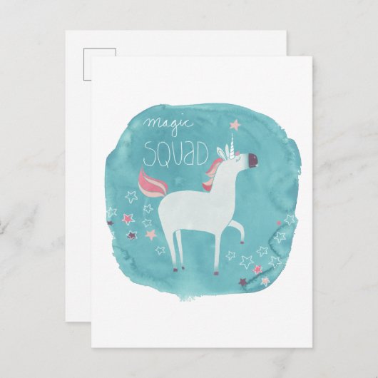 Magic Unicorn Squad Briefkaart (Voorkant / Achterkant)