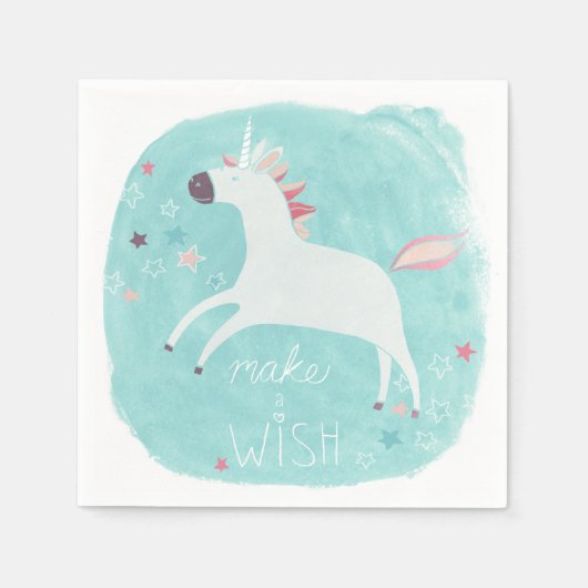 Magic Unicorn Squad - Maak een wens Servet (Voorkant)
