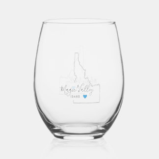 Magic Valley Idaho Stemless wijnglas Wijnglas Zonder Voet