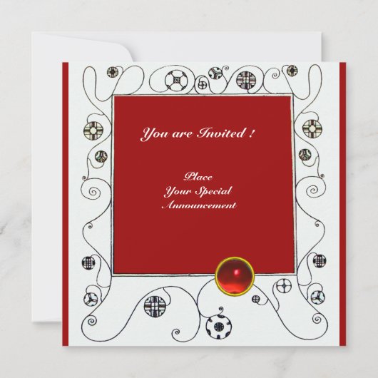 MAGIC VAN DE SPRING helder rood zwart groen Kaart (Achterkant)