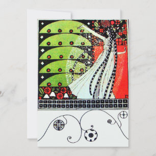 MAGIC VAN DE SPRING, helder rood zwart groen Kaart