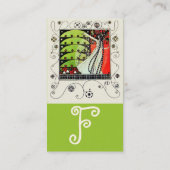 MAGIC VAN DE SPRING helder rood zwart groen Visitekaartje (Achterkant)