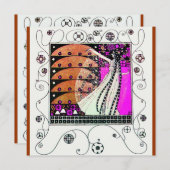 MAGIC VAN DE SPRING helder violet wit bruin Kaart (Voorkant / Achterkant)