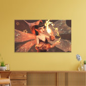 Magic Wall Decor met Fairy Illustratie op Canvas (Insitu (Woonkamer))