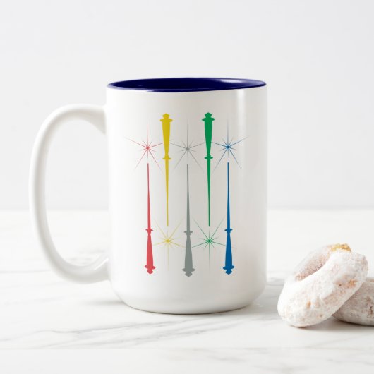 Magic Wands Mug 15oz. Bleu Foncé (Avec donut)