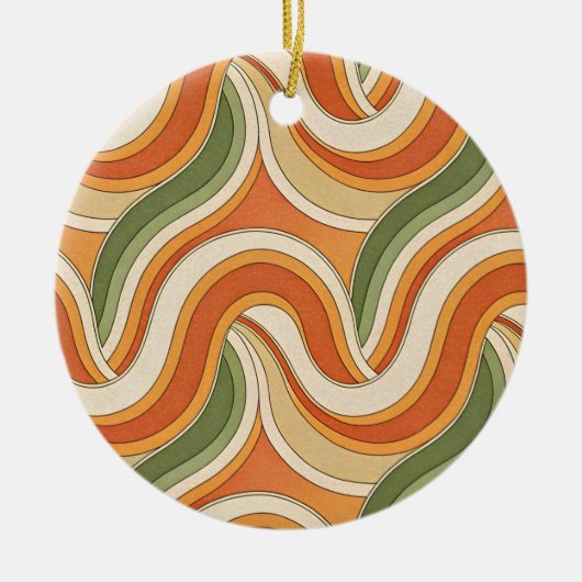 Magic Waves Pattern Keramisch Ornament (Voorkant)