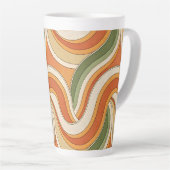 Magic Waves Pattern Latte Mok (Rechterhoek)