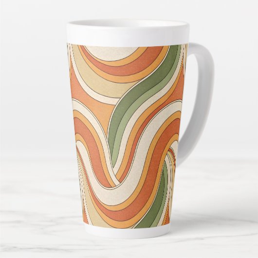 Magic Waves Pattern Latte Mok (Rechterhoek)