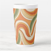 Magic Waves Pattern Latte Mok (Voorkant)