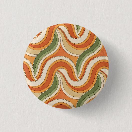Magic Waves Pattern Ronde Button 3,2 Cm (Voorkant)