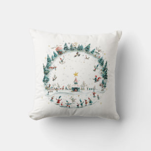 Magic Winter Wonderland Coussin décoratif