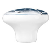 Magic Wit Winter Paard Keramische Knop (Zijkant)