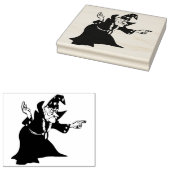 Magic wizard silhouet art stempel (Gestempeld)