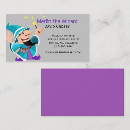 Magic Wizard Visitekaartje (Voorkant / Achterkant)