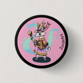 Magic wolf ronde button 3,2 cm (Voorkant)