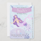 Magic Zeemeermin Verjaardagsfeestje Kaart (Voorkant)