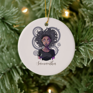 Magical Afro Woman Keramisch Ornament