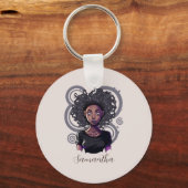 Magical Afro Woman Sleutelhanger (Achterkant)