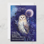 Magical Barn Owl Winter Solstice Celebration Kaart (Voorkant)