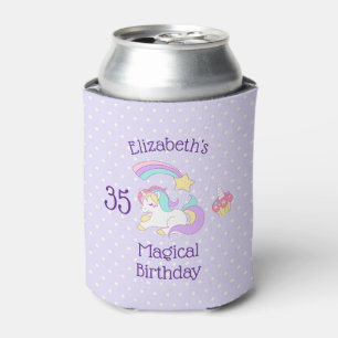 Magical Birthday Unicorn Shooting Star & Cupcake Blikjeskoeler