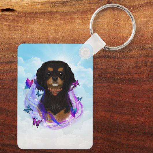 Magical Black & Tan Cavalier King Charles Spaniel Sleutelhanger (Achterkant)