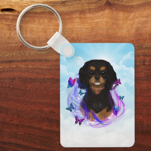 Magical Black & Tan Cavalier King Charles Spaniel Sleutelhanger (Voorkant)